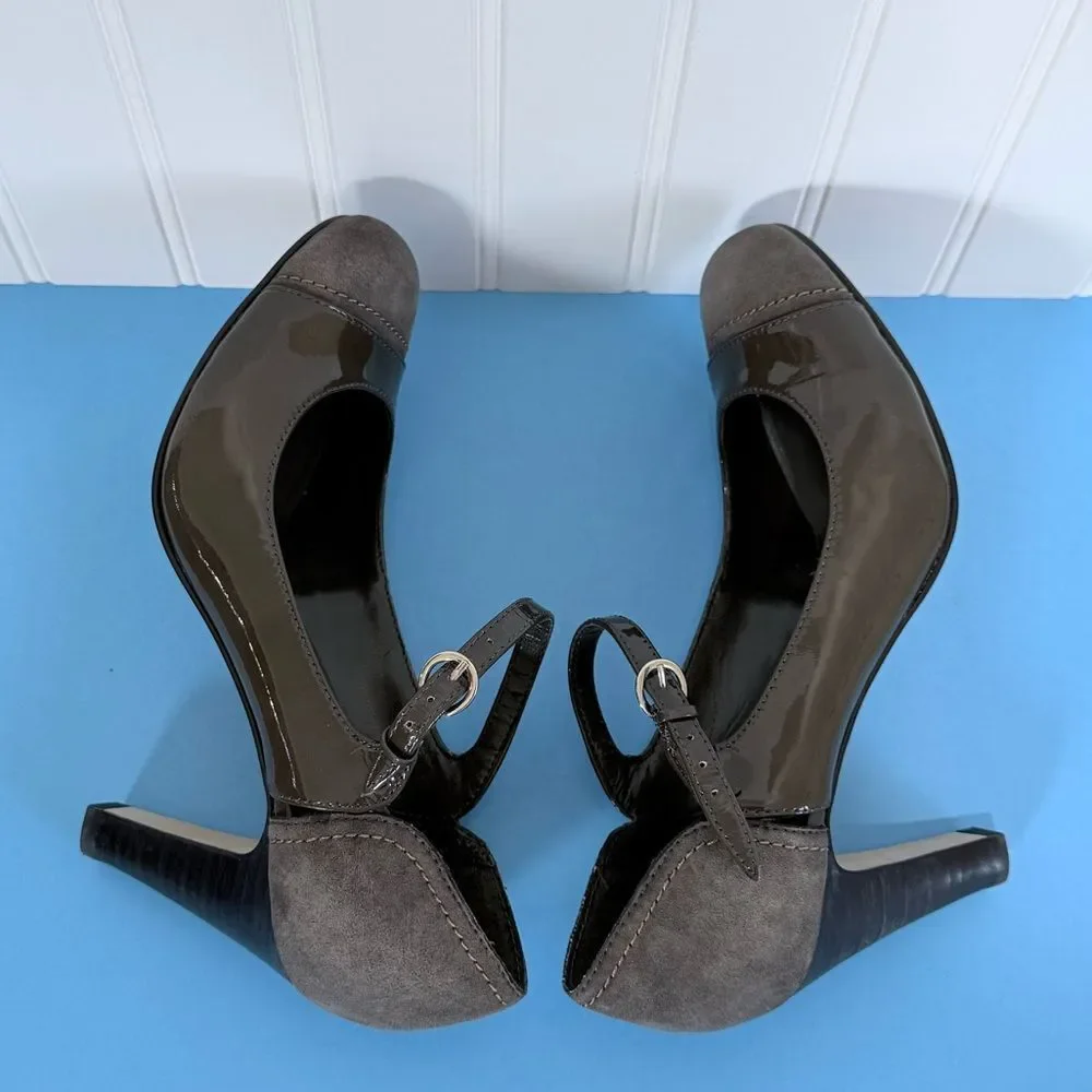 Franco Sarto Women's Black and Gray Heels